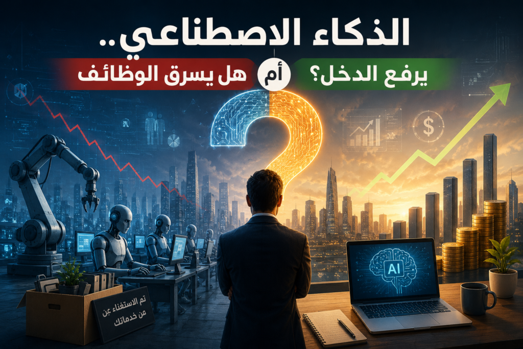 الذكاء الاصطناعي.. هل يسرق الوظائف أم يرفع الدخل؟ قراءة في مستقبل سوق العمل العالمي